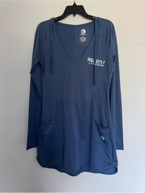 Xcaret by México Navy Blue Hooded Sun Shirt